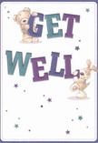 Positively radiant in its message, this get well card is a visual hug inspired by Shepperton's neighbourly heart. Two lovable figures-a teddy bear with plush, golden fur and a spirited puppy with soft, expressive ears-come alive amid generous strokes of indigo and teal that spell out 'Get Well' in confident, joyful letters. Scattered across the gentle cream background, a constellation of stars in deep blue and lavender casts a delicate glow, echoing the starlit skies along the Thames Path or the twinkle of community support found here in Shepperton. The soft, tactile qualities of the bear's fur and the puppy's velvety coat nearly leap from the card, inviting a sense of touch and comfort. Together, the composition embodies playful optimism and the assurance of care, reminding one of the thoughtful arrangements crafted at Flower Delivery Shepperton-each one meant to console, cheer, and uplift. This card doesn't just deliver words; it extends an emotional salve, lovingly wrapped in sentiment and artistry, and is ideal for wishing gentle healing and warm encouragement to someone on the mend within our friendly Shepperton community.
